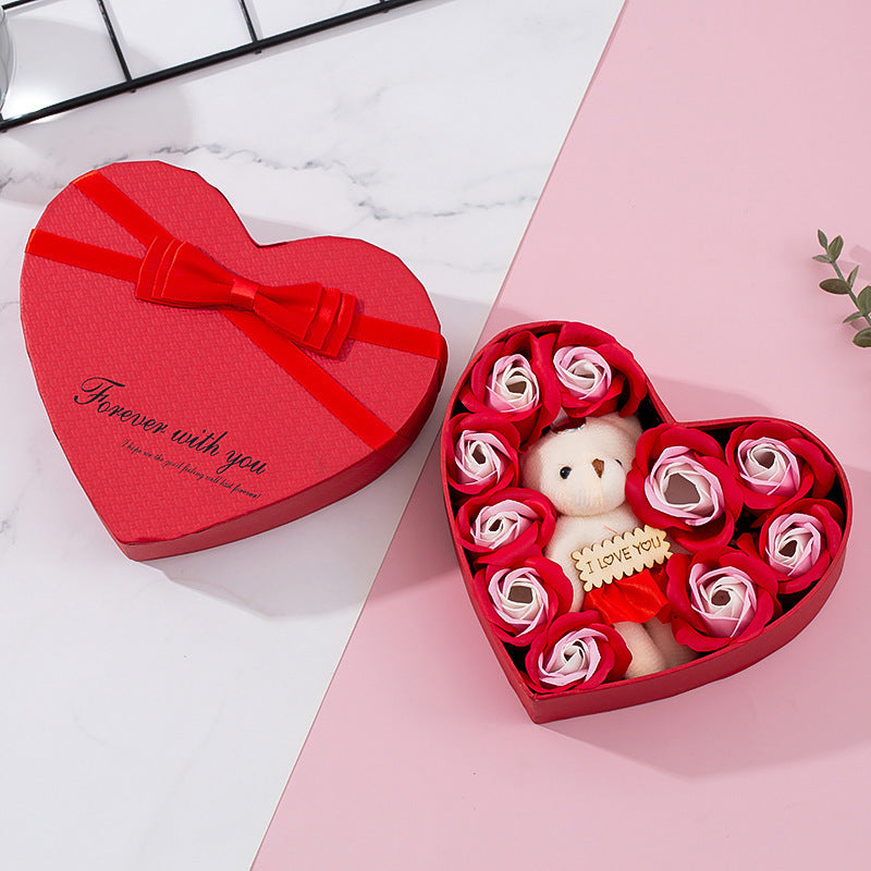 Heart-shaped Rose Gift Box